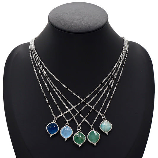 Handmade Custom Natural Stone Pendant Necklace