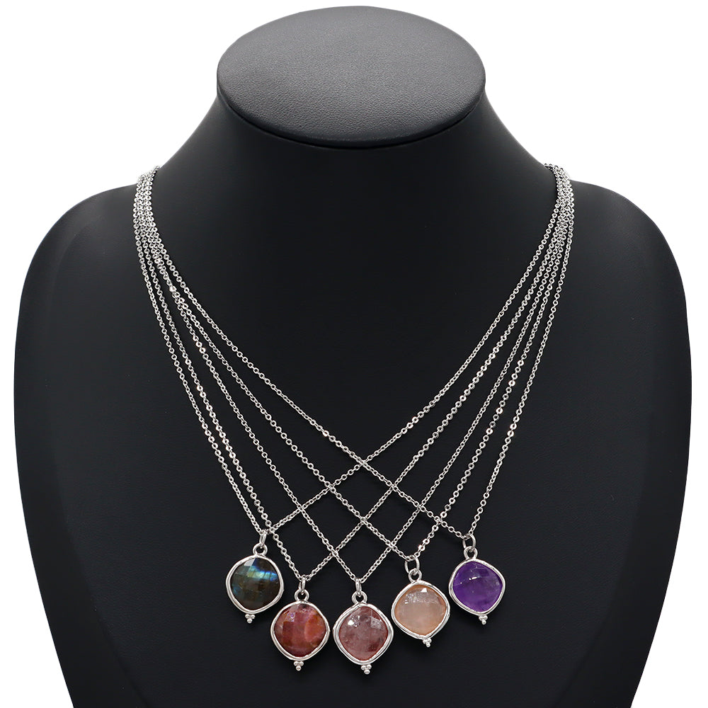 Handmade Custom Natural Stone Pendant Necklace