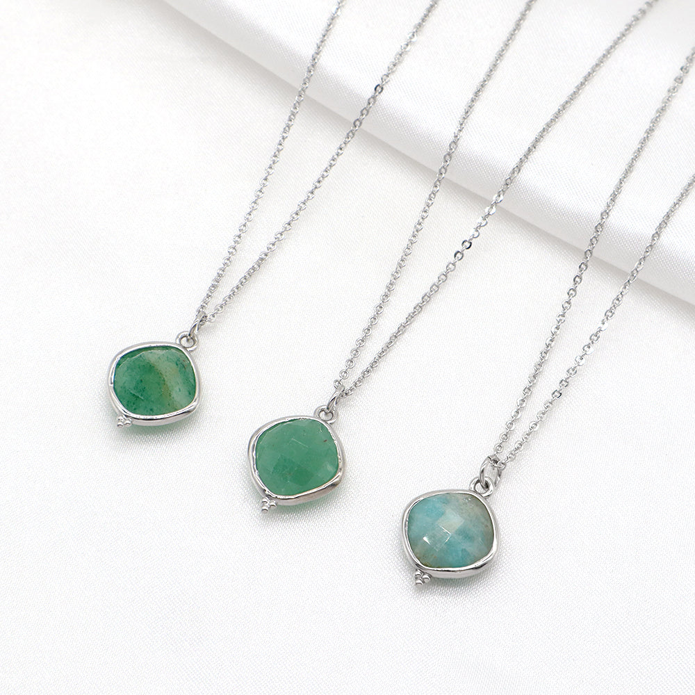 Handmade Custom Natural Stone Pendant Necklace