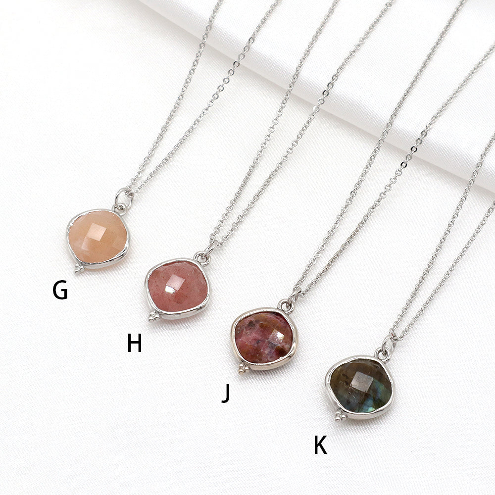 Handmade Custom Natural Stone Pendant Necklace