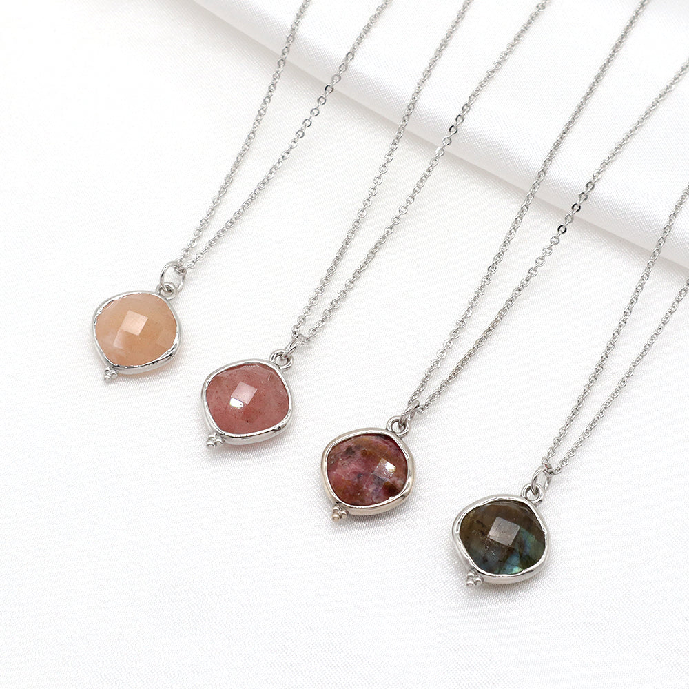 Handmade Custom Natural Stone Pendant Necklace