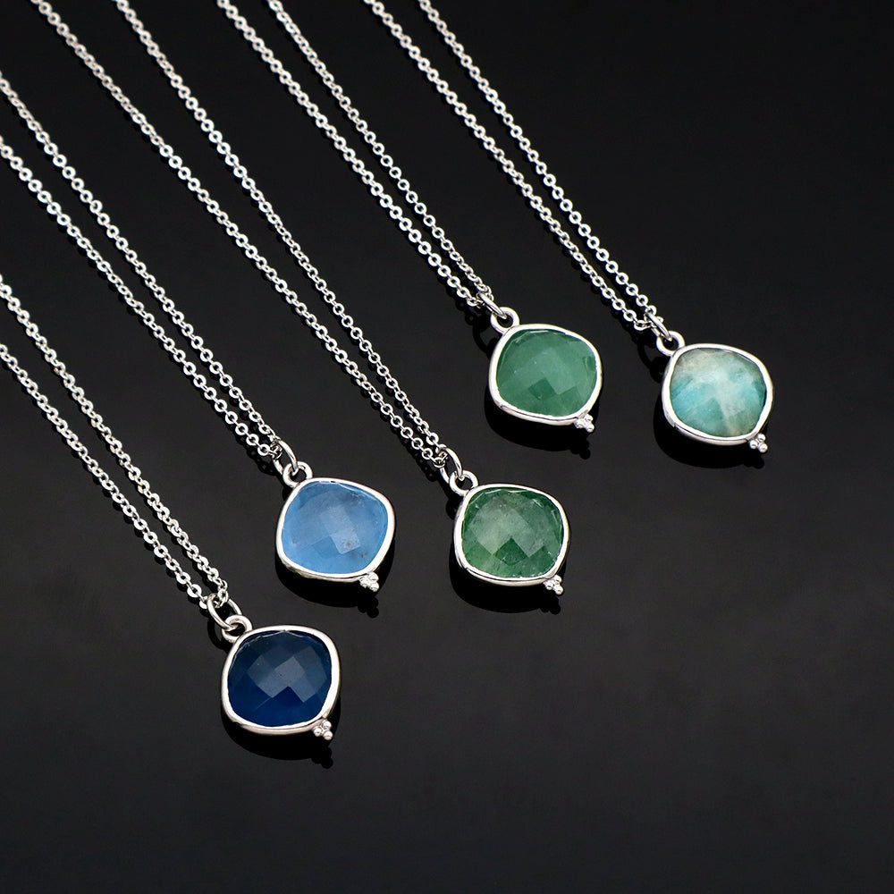 Handmade Custom Natural Stone Pendant Necklace