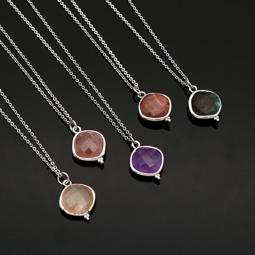 Handmade Custom Natural Stone Pendant Necklace