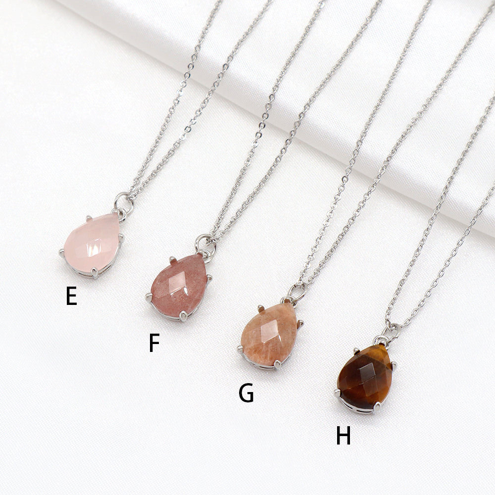 Handmade Custom Natural Stone Pendant Necklace