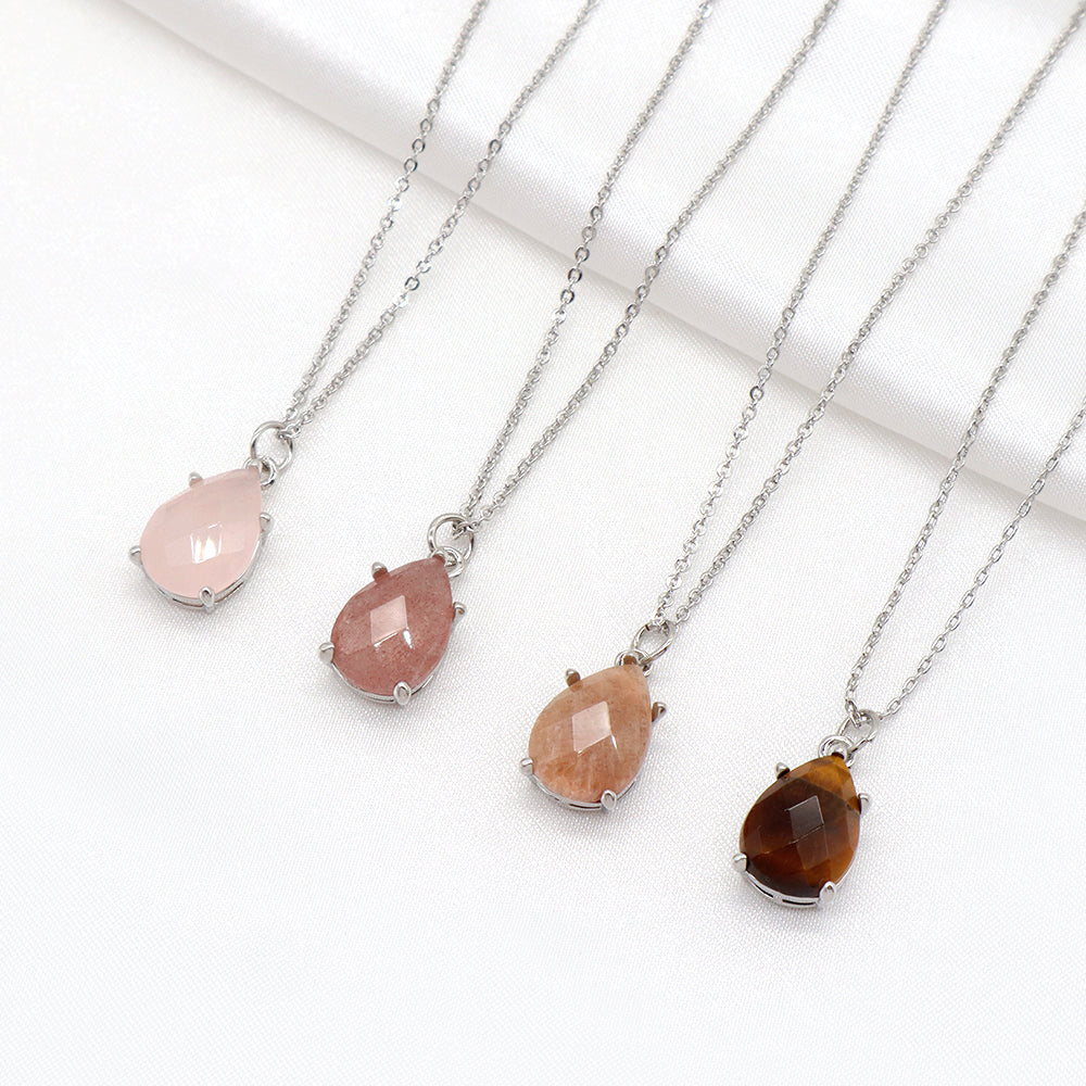 Handmade Custom Natural Stone Pendant Necklace