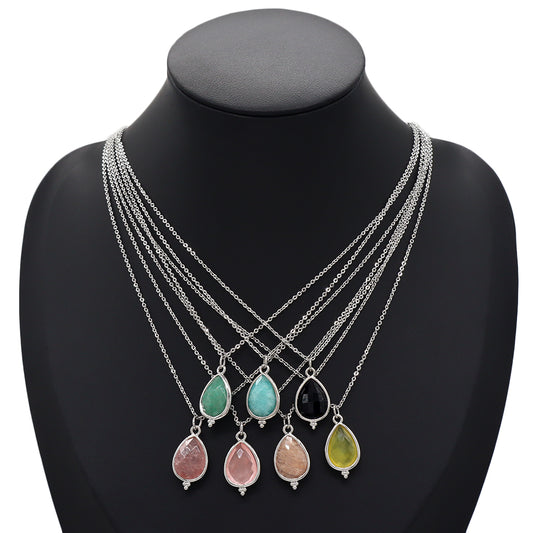 Handmade Custom Natural Stone Pendant Necklace