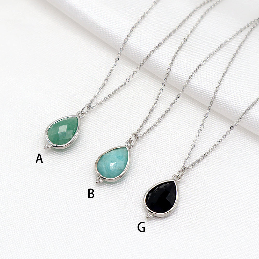 Handmade Custom Natural Stone Pendant Necklace
