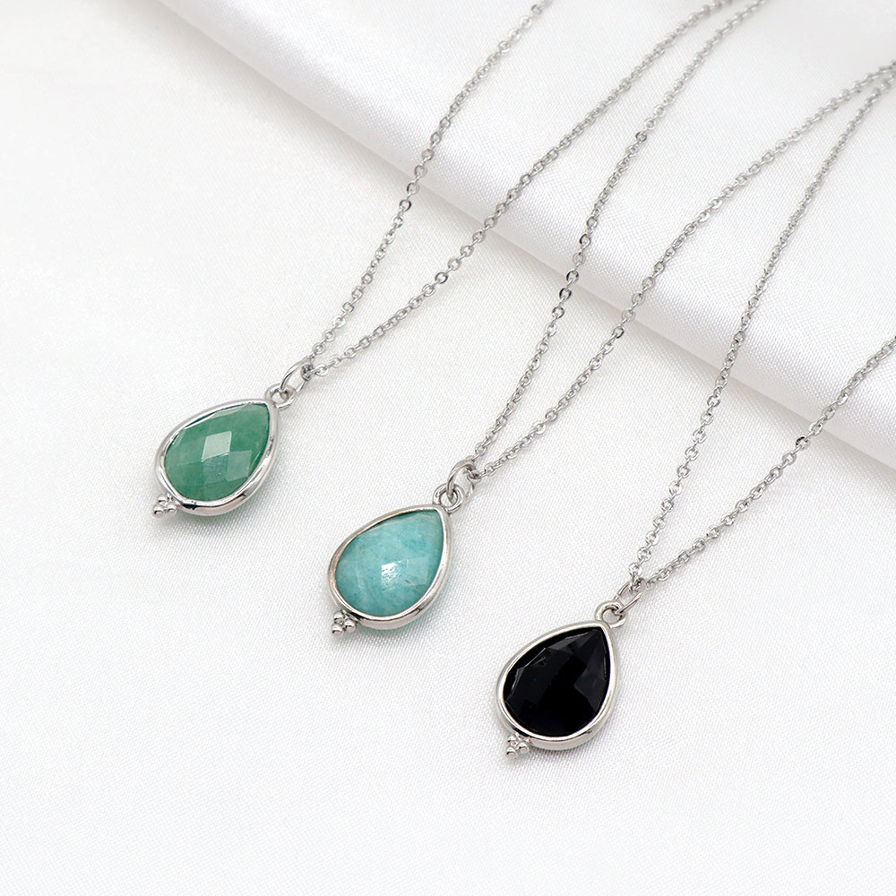 Handmade Custom Natural Stone Pendant Necklace