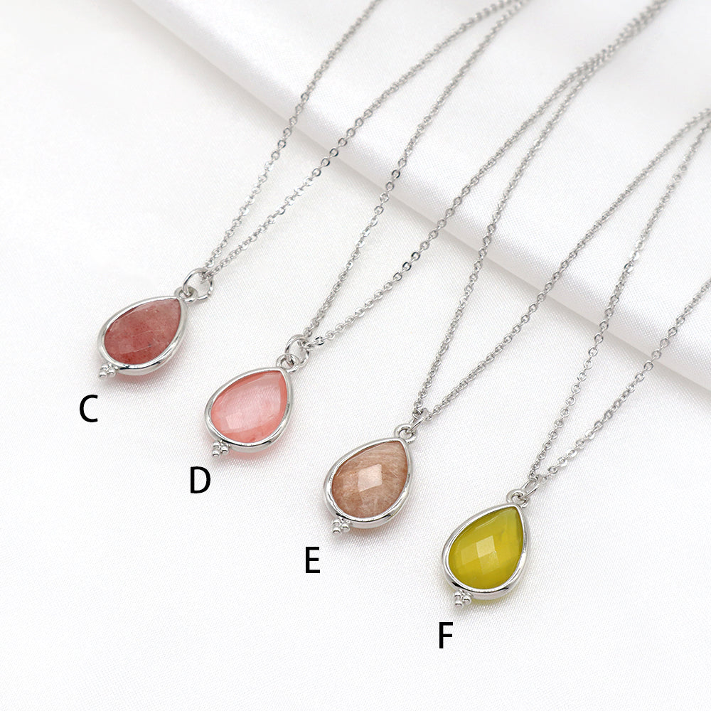 Handmade Custom Natural Stone Pendant Necklace