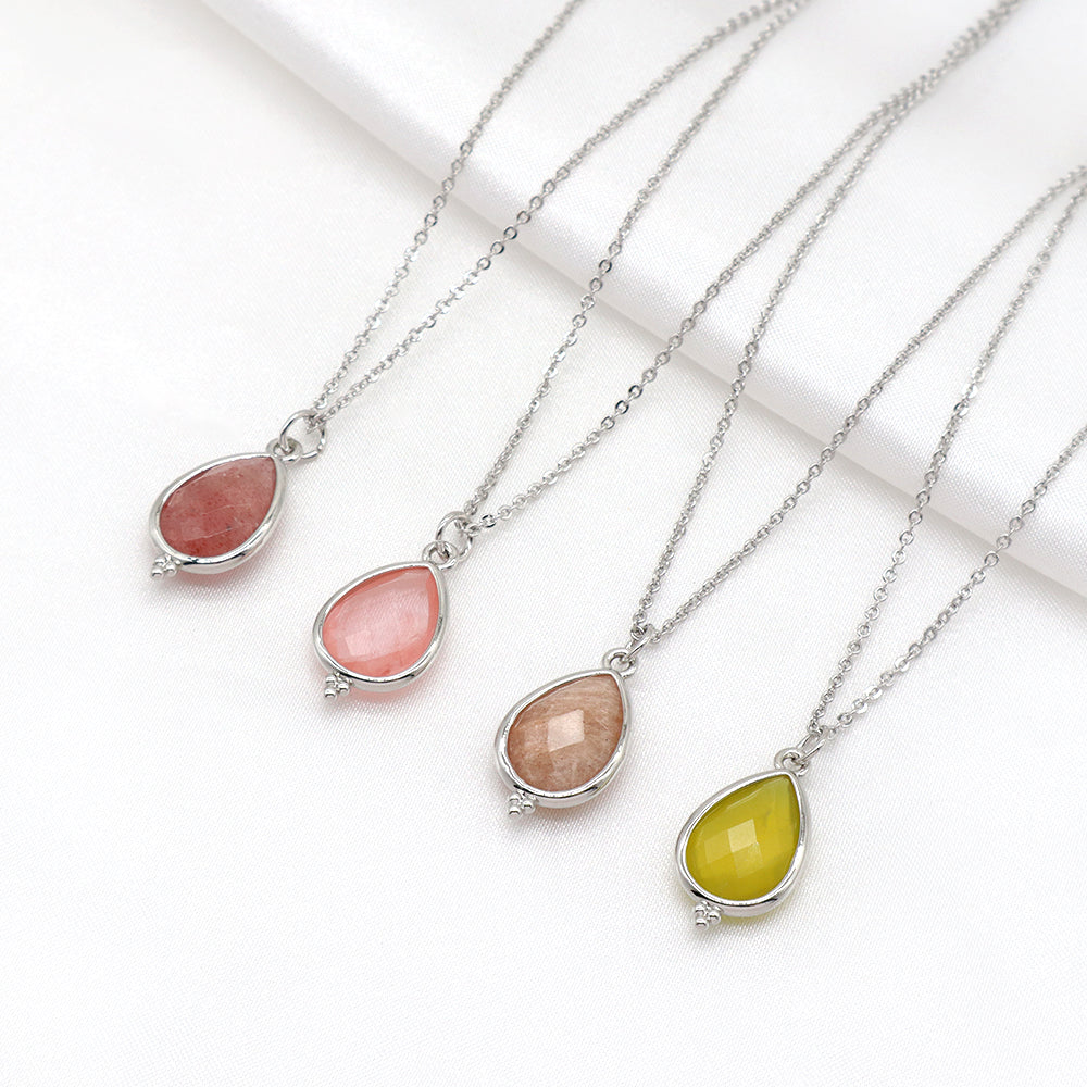 Handmade Custom Natural Stone Pendant Necklace