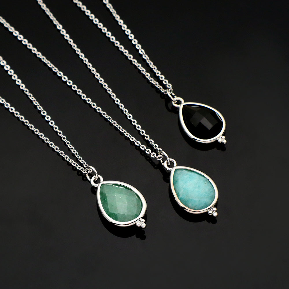 Handmade Custom Natural Stone Pendant Necklace