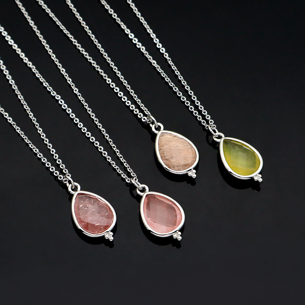 Handmade Custom Natural Stone Pendant Necklace