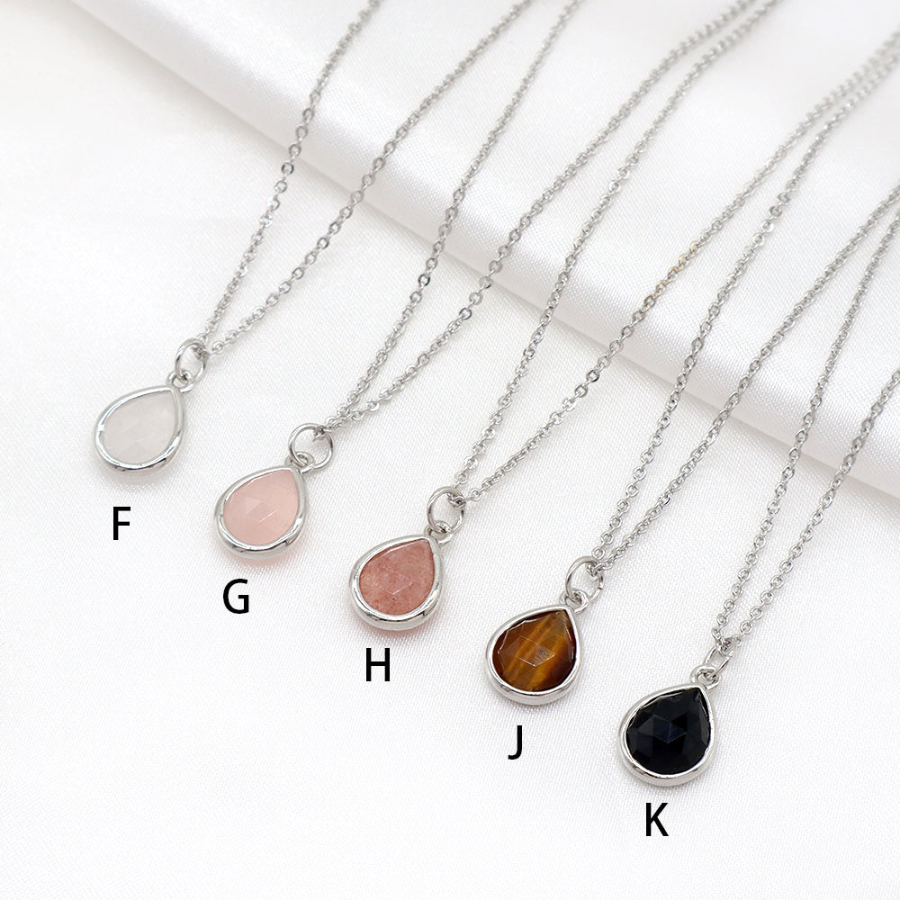 Handmade Custom Natural Stone Pendant Necklace