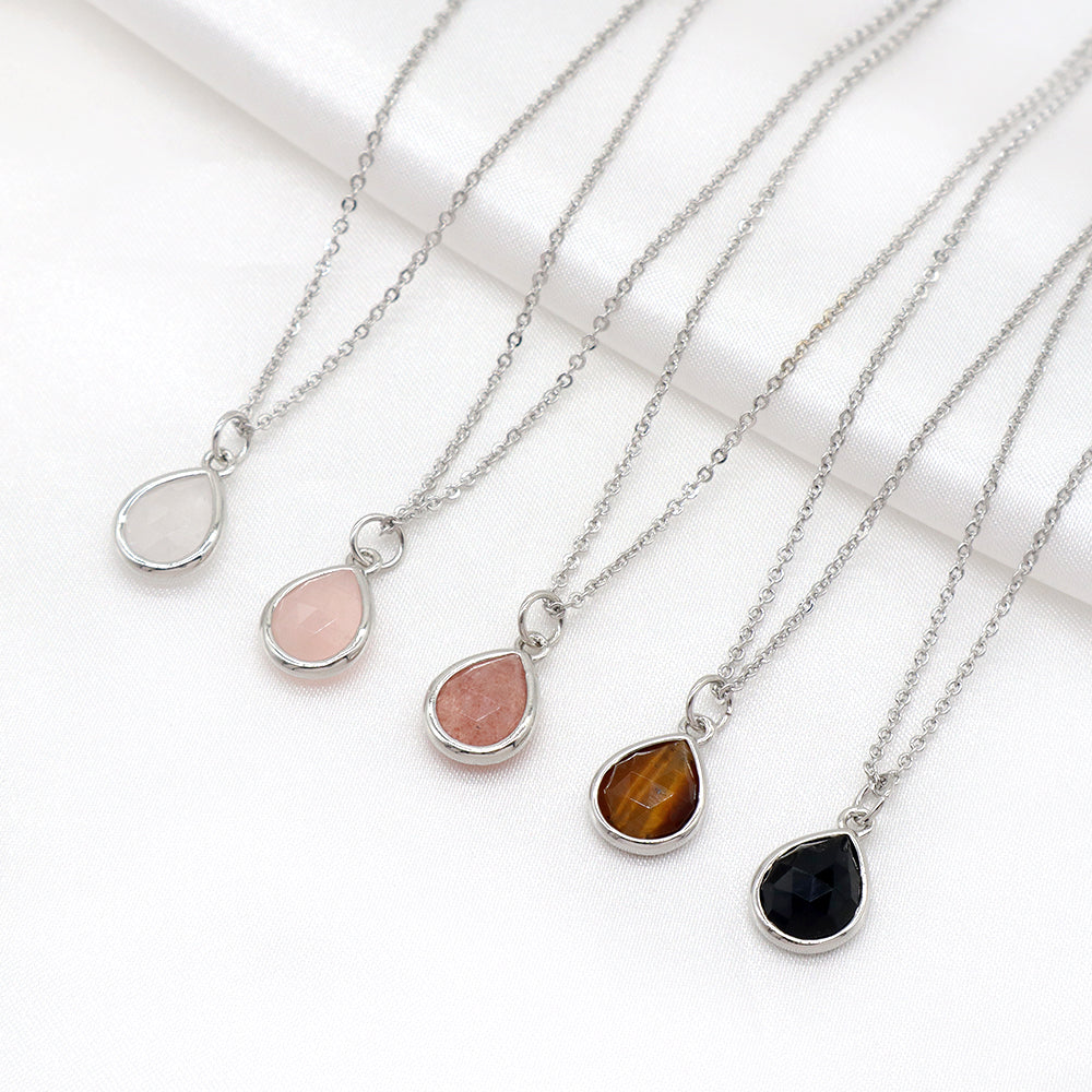 Handmade Custom Natural Stone Pendant Necklace