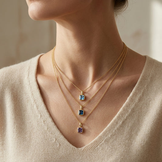 Handmade Customizable Glass Crystal Pendant Necklace