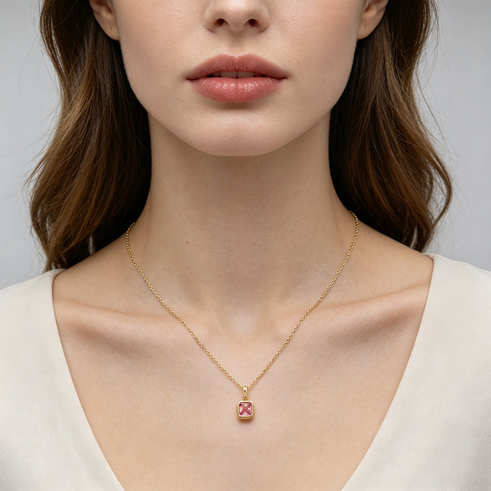 Handmade Customizable Glass Crystal Pendant Necklace