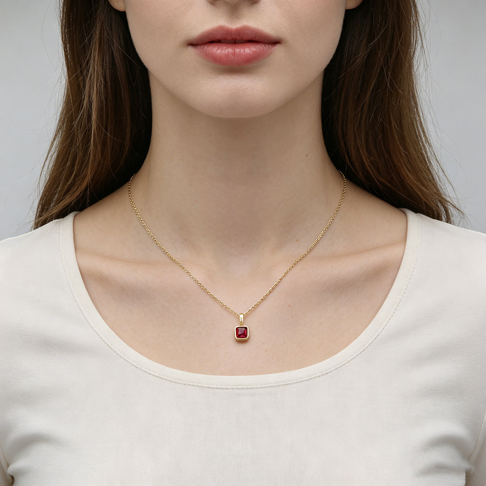 Handmade Customizable Glass Crystal Pendant Necklace
