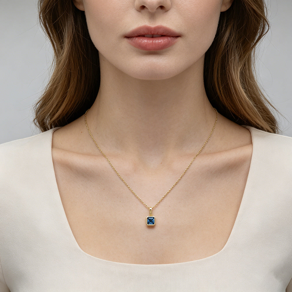 Handmade Customizable Glass Crystal Pendant Necklace