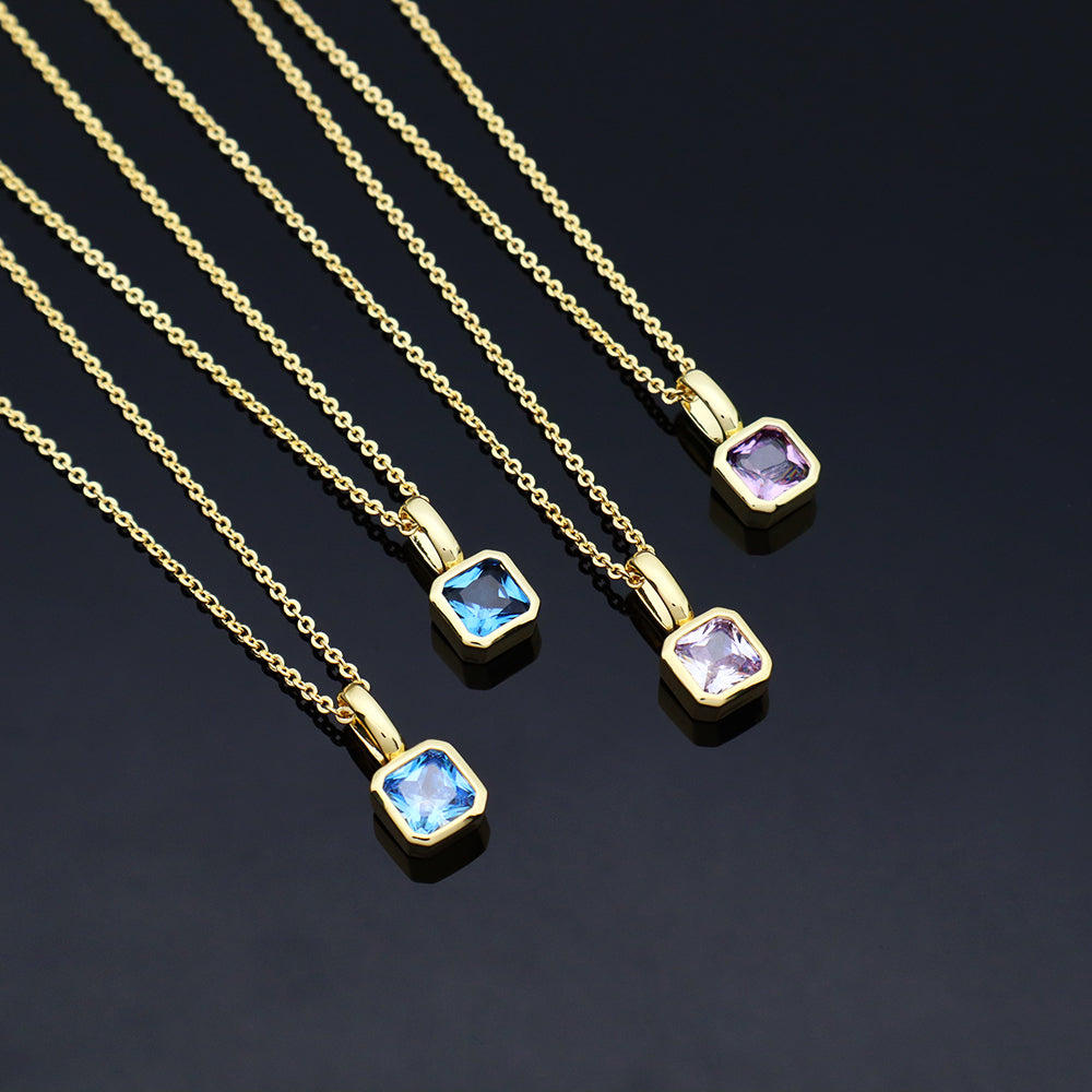 Handmade Customizable Glass Crystal Pendant Necklace
