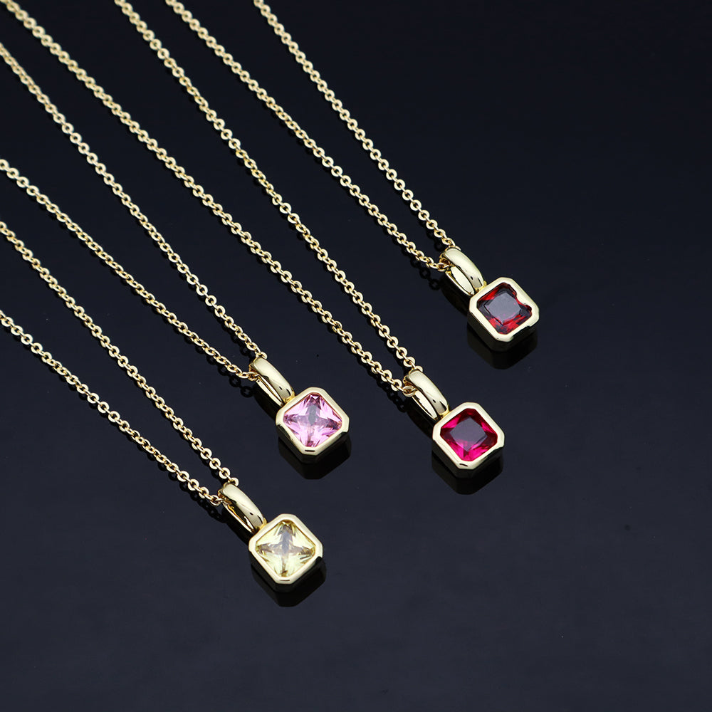 Handmade Customizable Glass Crystal Pendant Necklace