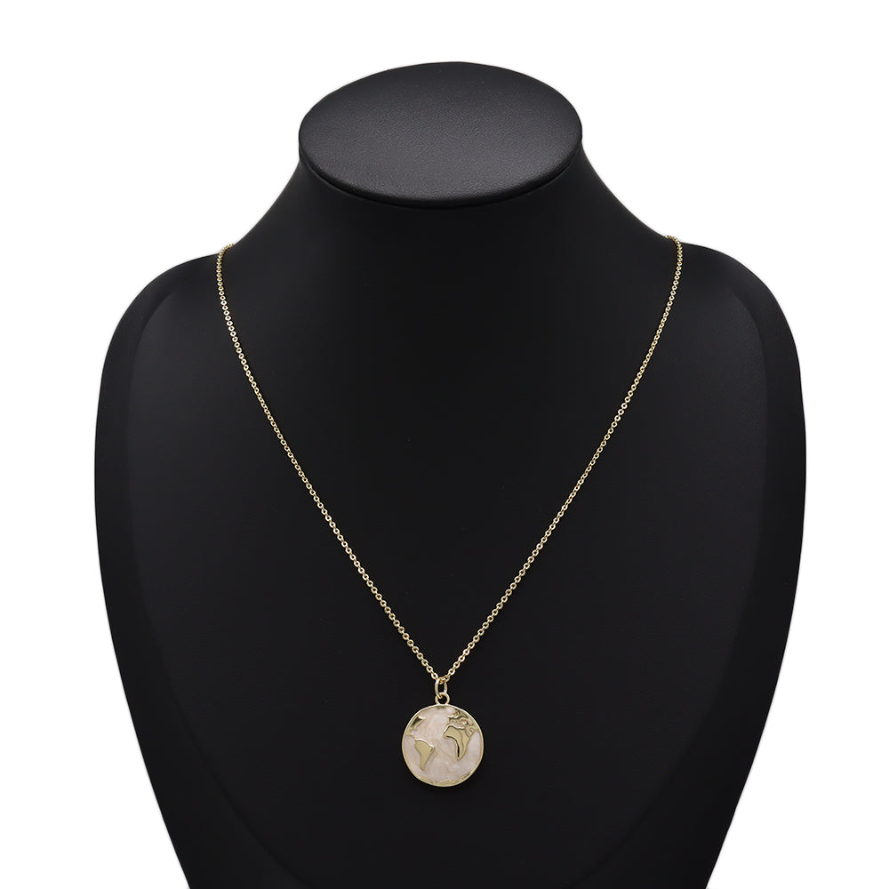 Handmade Customizable Brass Enamel Pendant Necklace (with chain)