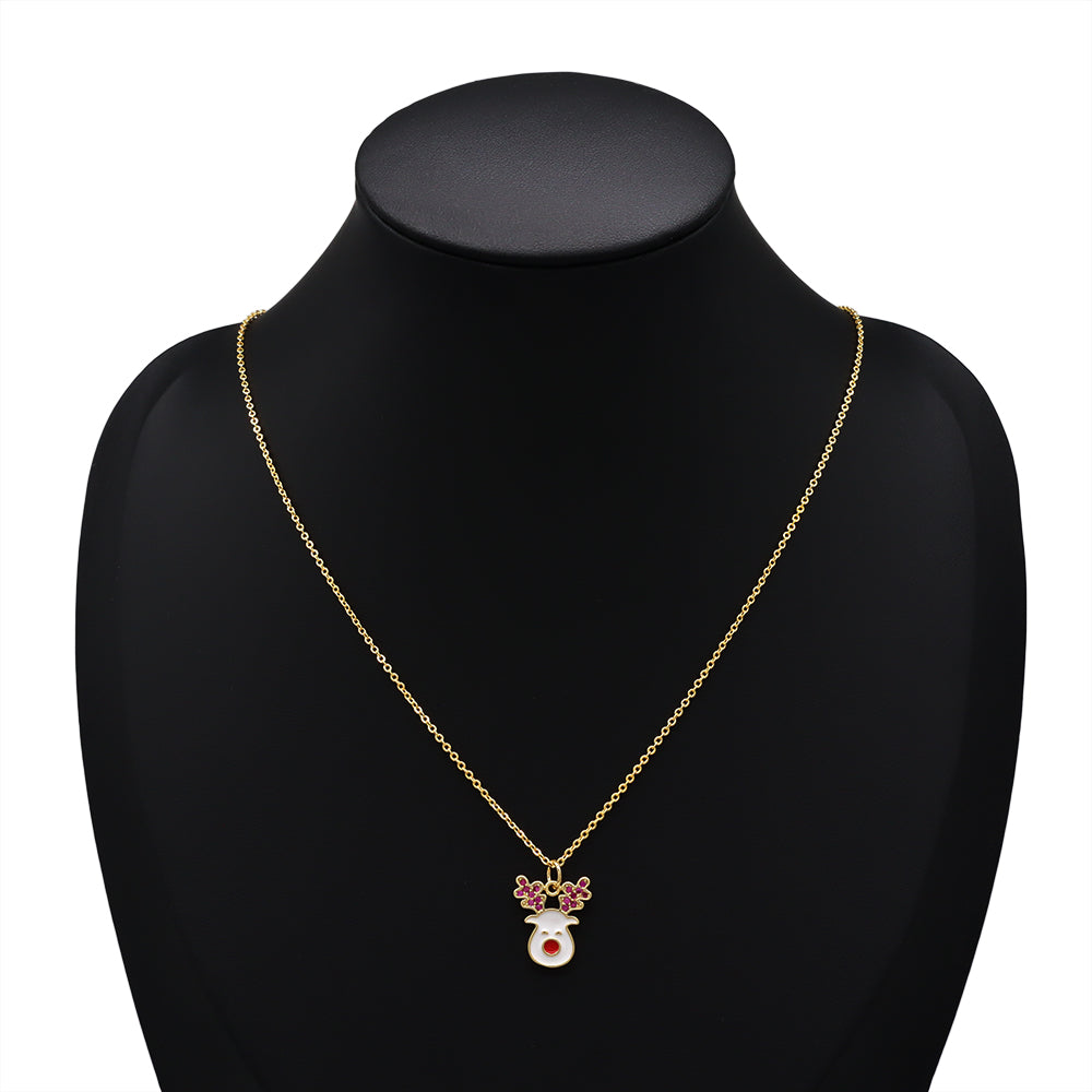 Handmade Customizable Brass With Enamel Pendant Necklace (with chain)