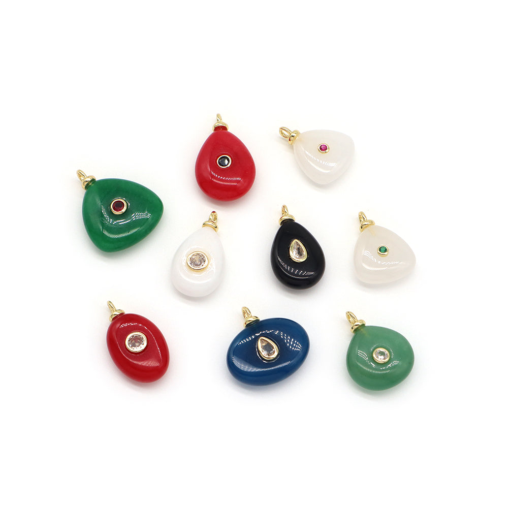 Handmade Customizable Natural Stone Pendant Necklace