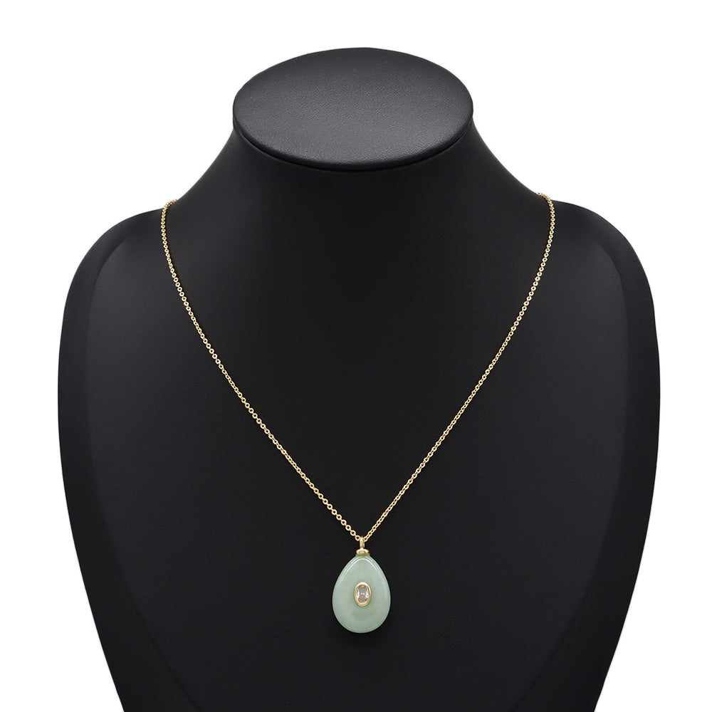 Handmade Customizable Natural Stone Pendant Necklace