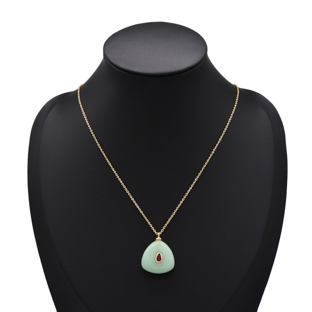 Handmade Customizable Natural Stone Pendant Necklace