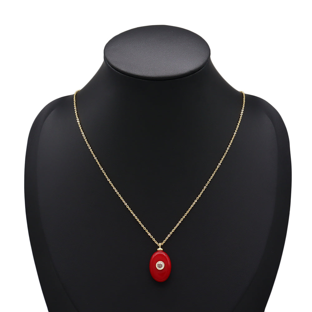 Handmade Customizable Natural Stone Pendant Necklace