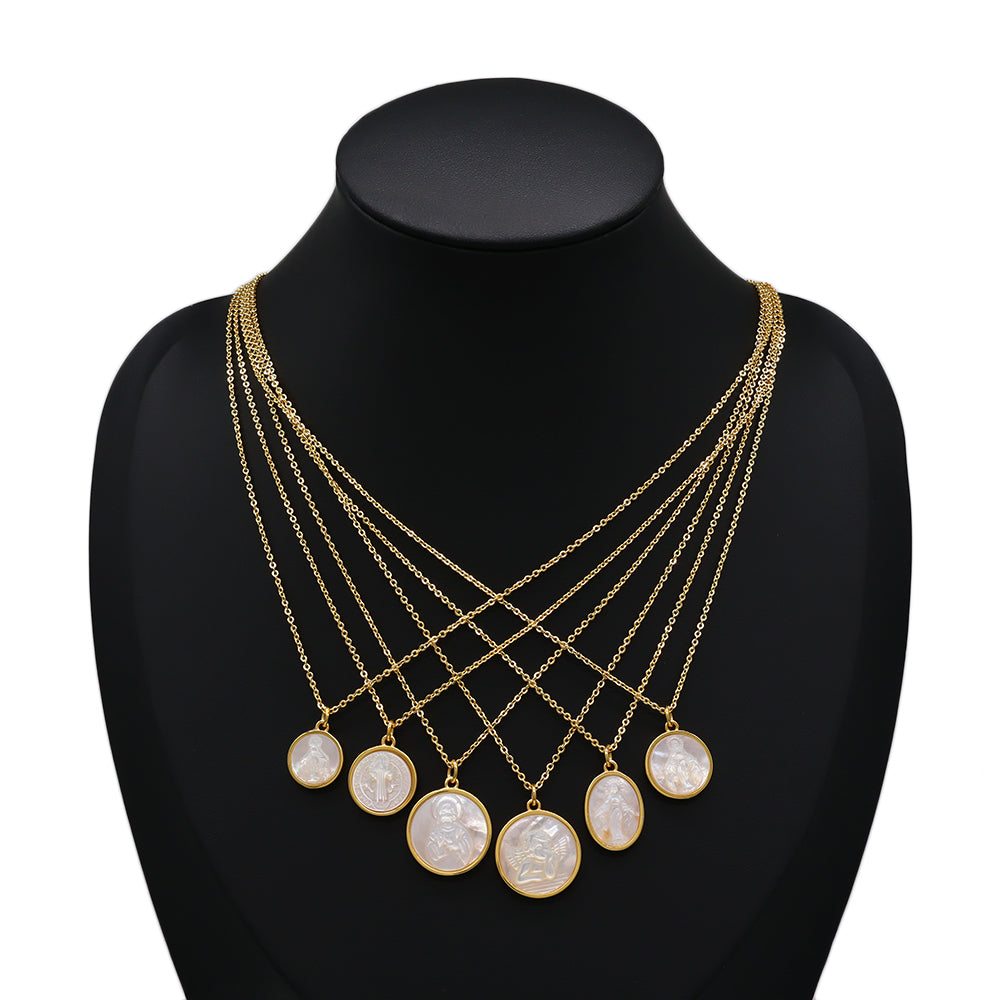 Handmade Customizable Shell Pendant Necklace With 925 Sterling Silver