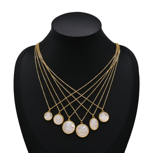 Handmade Customizable Shell Pendant Necklace With 925 Sterling Silver