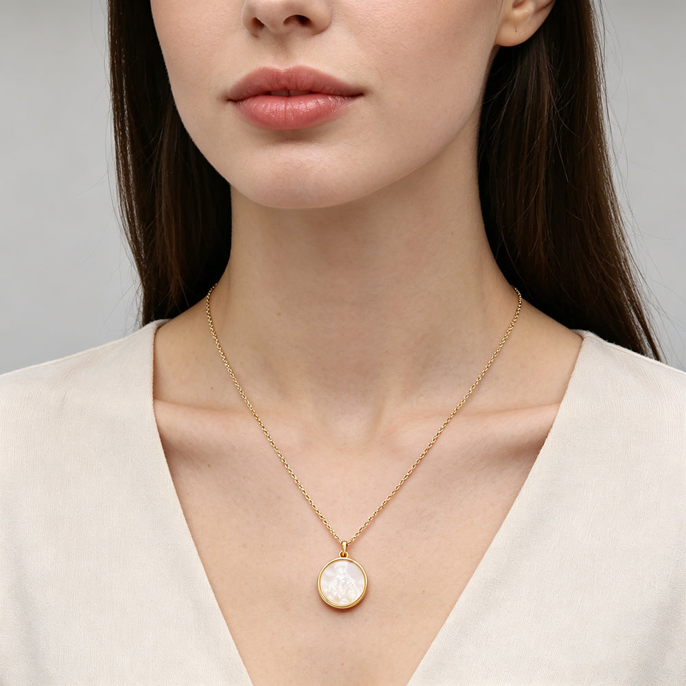 Handmade Customizable Shell Pendant Necklace With 925 Sterling Silver