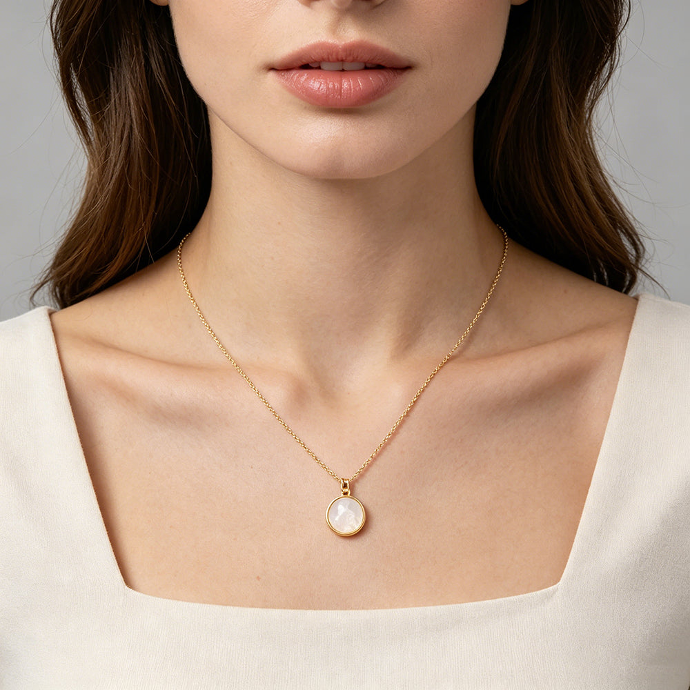 Handmade Customizable Shell Pendant Necklace With 925 Sterling Silver