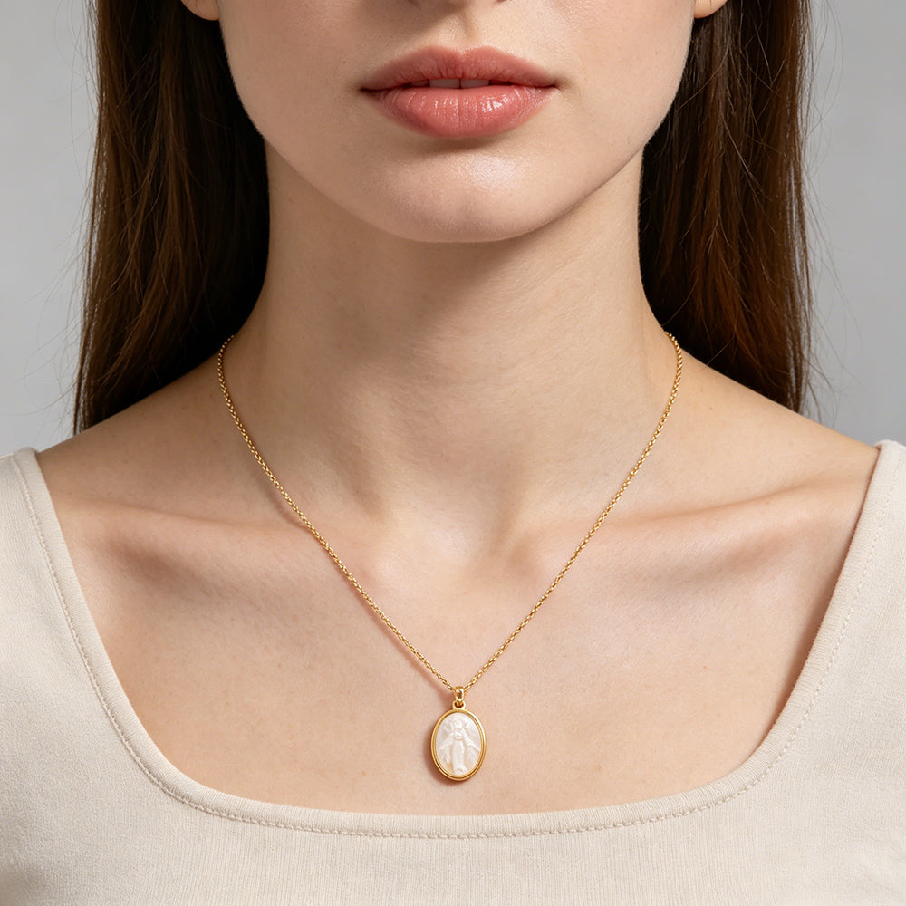 Handmade Customizable Shell Pendant Necklace With 925 Sterling Silver