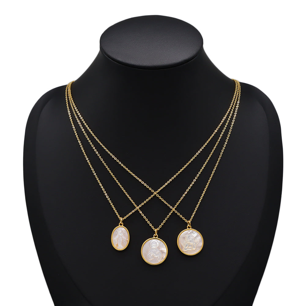 Handmade Customizable Shell Pendant Necklace With 925 Sterling Silver