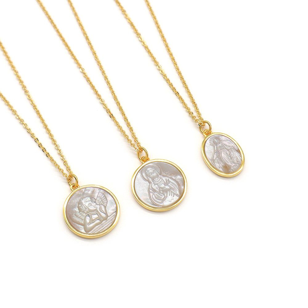 Handmade Customizable Shell Pendant Necklace With 925 Sterling Silver