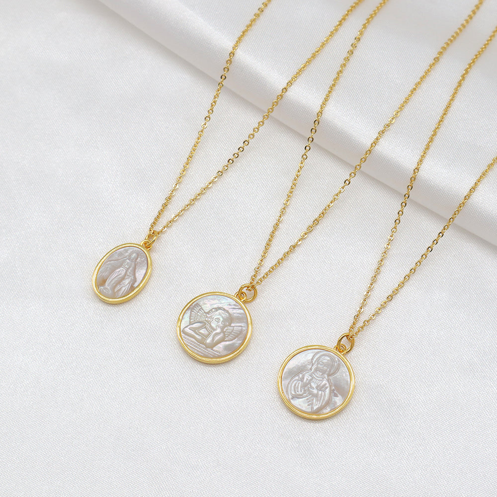 Handmade Customizable Shell Pendant Necklace With 925 Sterling Silver