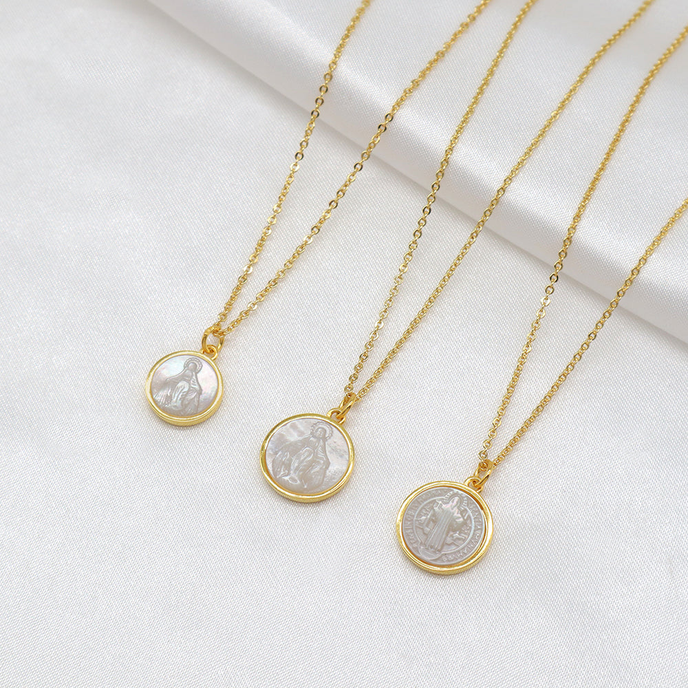 Handmade Customizable Shell Pendant Necklace With 925 Sterling Silver