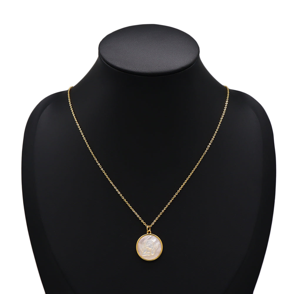 Handmade Customizable Shell Pendant Necklace With 925 Sterling Silver