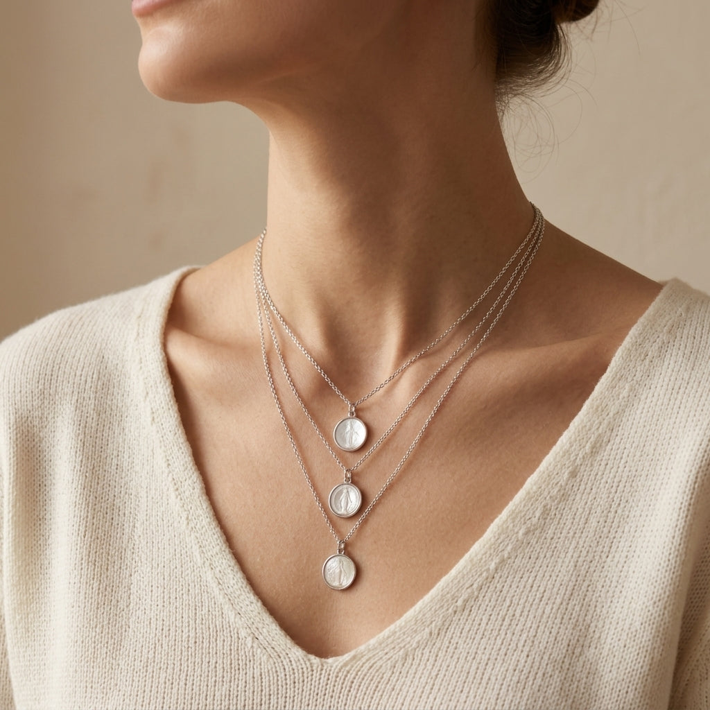 Handmade Custom Shell Pendant Necklace With 925 Sterling Silver