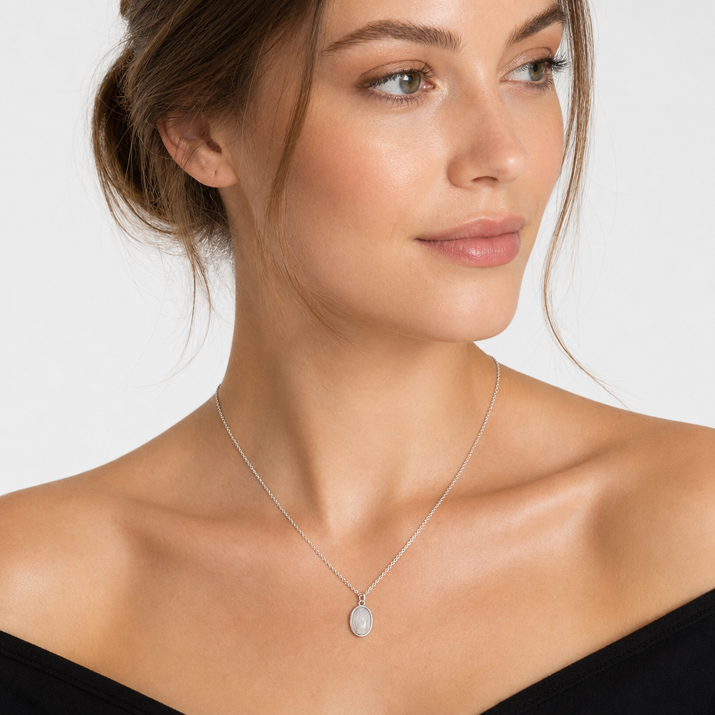 Handmade Custom Shell Pendant Necklace With 925 Sterling Silver