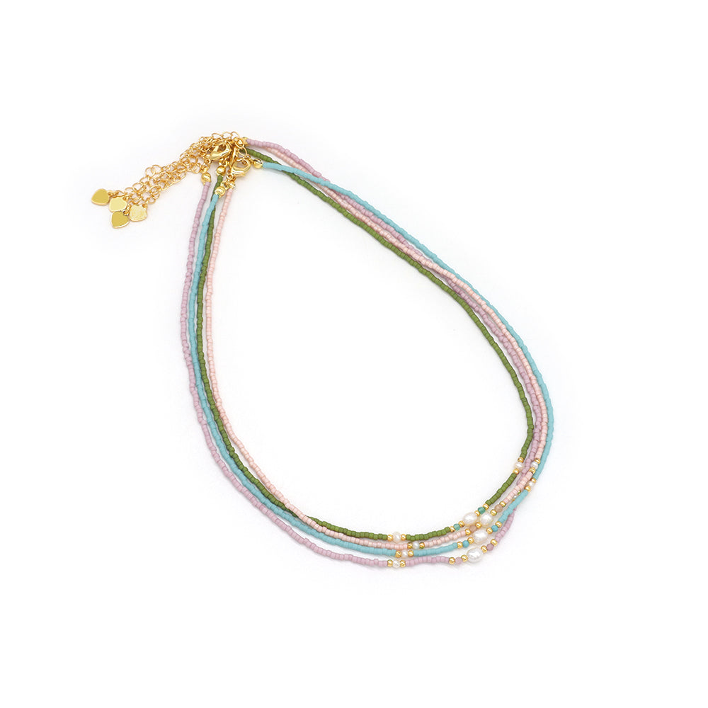 Handmade Customizable Miyuki Beads Necklace With Fresh Water Pearl