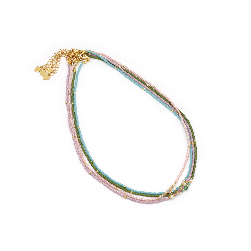 Handmade Customizable Miyuki Beads Necklace With Fresh Water Pearl