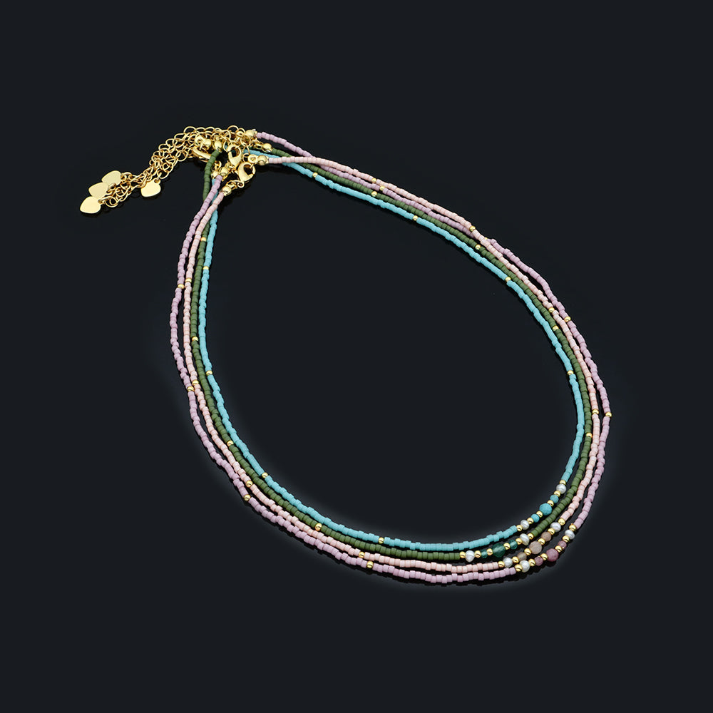 Handmade Customizable Miyuki Beads Necklace With Fresh Water Pearl