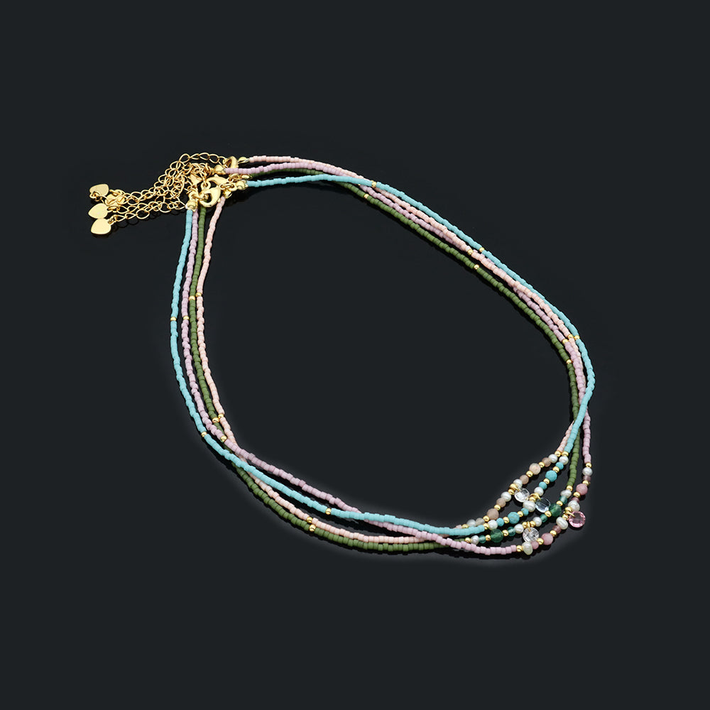 Handmade Customizable Miyuki Beads Necklace With Fresh Water Pearl