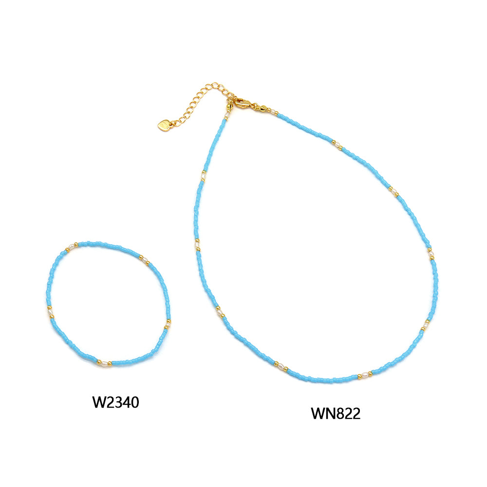 Handmade Customizable Miyuki Beads Necklace With Fresh Water Pearl