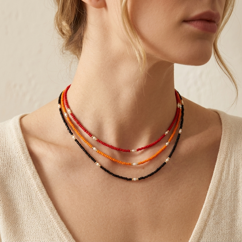 Handmade Customizable Miyuki Beads Necklace With Fresh Water Pearl