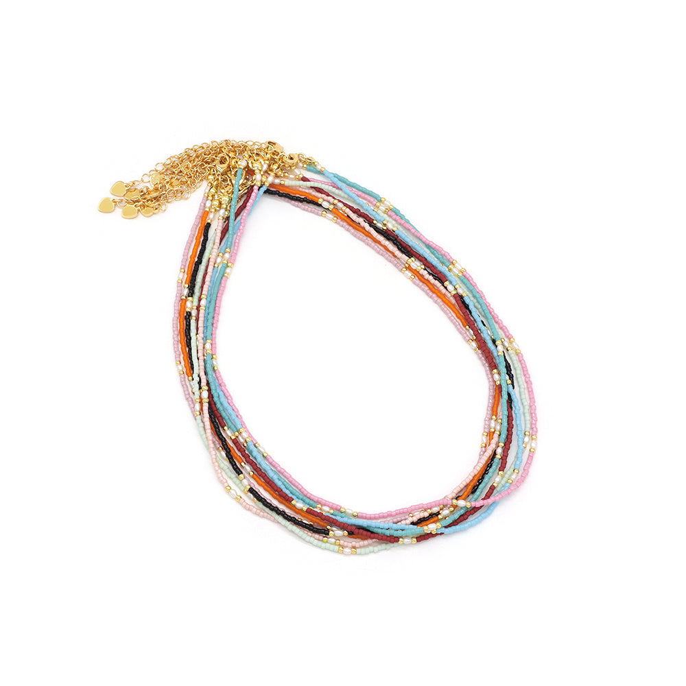 Handmade Customizable Miyuki Beads Necklace With Fresh Water Pearl