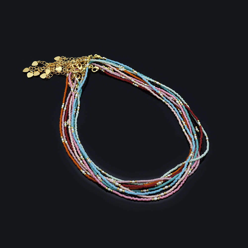 Handmade Customizable Miyuki Beads Necklace With Fresh Water Pearl